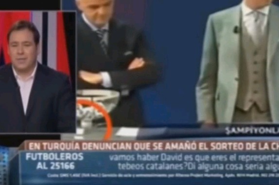 土耳其电视台拍摄到的那个可疑镜头是在麦克马纳曼准备抽出小球前